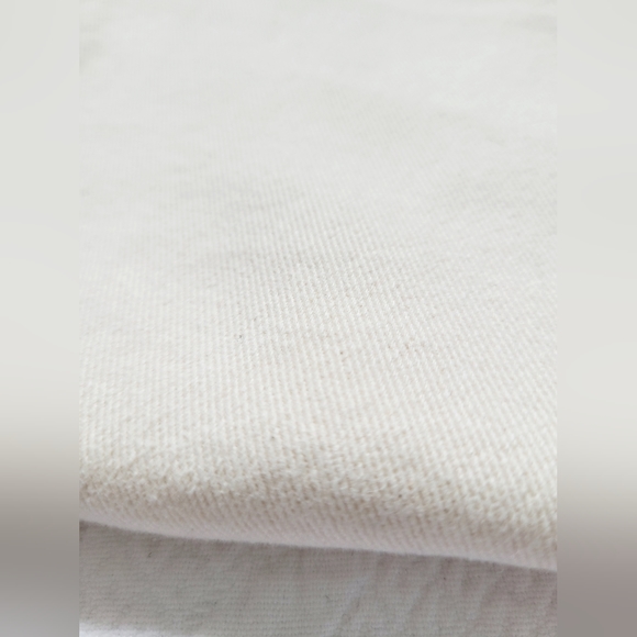 Denim & Co Women's Stretch Cotton Jeans Flare Leg Side Slits Cream US 4 - Picture 10 of 16